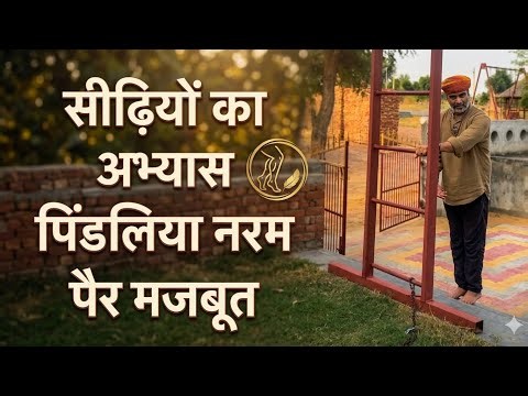 सीढ़ियों पर 5 मिनट का अभ्यास पिंडलिया हो नरम-पैर हो मजबूत॥Yogacharya DrManoj॥पिंडली योग पैर मजबूत