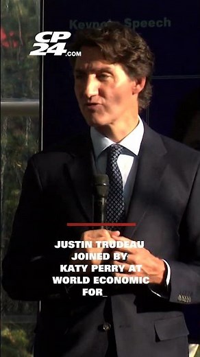 Justin Trudeau joined by Katy Perry at World Economic Forum