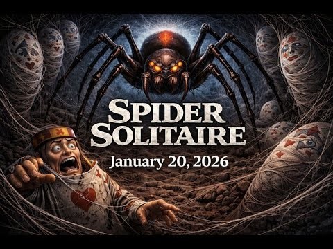 Spider Solitaire HARD January 20, 2026 - Microsoft Solitaire Daily Challenge