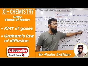 KMT of Gases & Graham's Law of Diffusion with Numericals (Urdu/Hindi)
