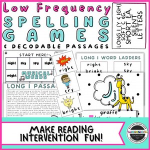 Low Frequency Spelling Games & Decodable Passages for Reading Intervention