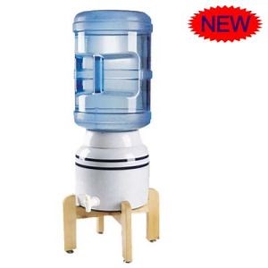 [Hot Item] Desktop Ceramic Water Dispenser with Wooden Stand for Gallon Water Bottle (HSC-10L)