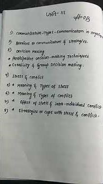 Organizational behaviour ||OB||unit -3