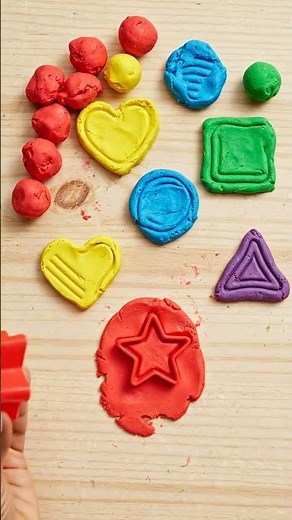 Making a Red Star with Play Dough! 🔴⭐ #Shorts