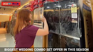 Wedding Combo set at Just 35300 1. 180ltr Fridge 2. 7kg Washing machine 3. 80cm Android Tv 4. 2 face Iron Godrej Book Now: 087947 77928 (WhatsApp) | Ocean Blue