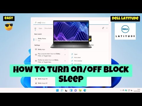 How to turn on/off Block Sleep Dell Latitude Laptops