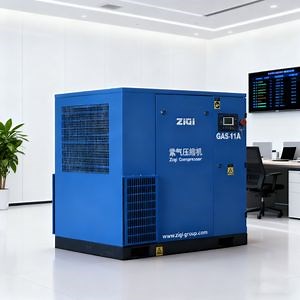 [Hot Item] Ghh Air End High Reliability 11kw 15HP Stationary Rotary Screw Compressor for O2 Plant Direct Drive 8bar Industrial Use