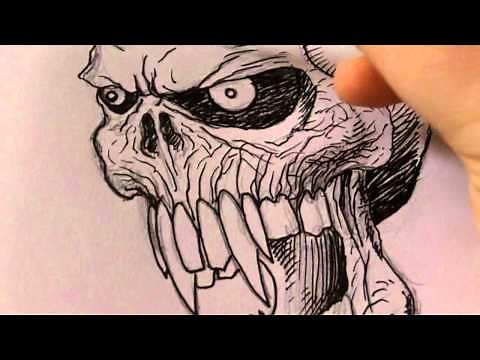 Draw A Vampire Skull Video Tutorials 1-3