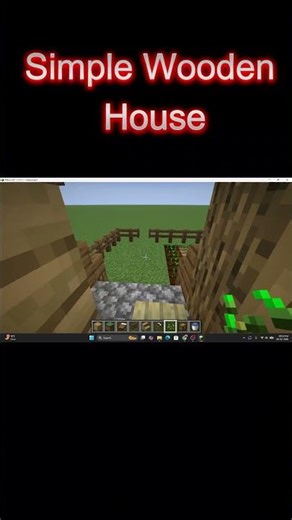 Minecraft Wooden House Build 🏡 | Survival House #shorts #minecraft