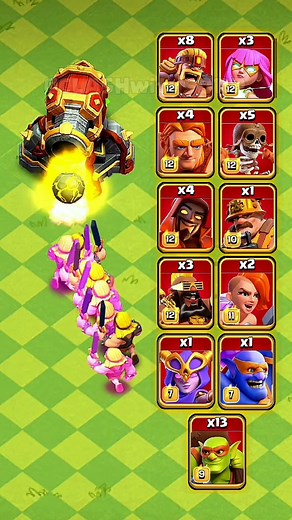 Ricochet Cannon VS Ground Super Troops in Clash of Clans