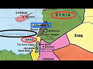 Lebanon and its neighbouring countries.