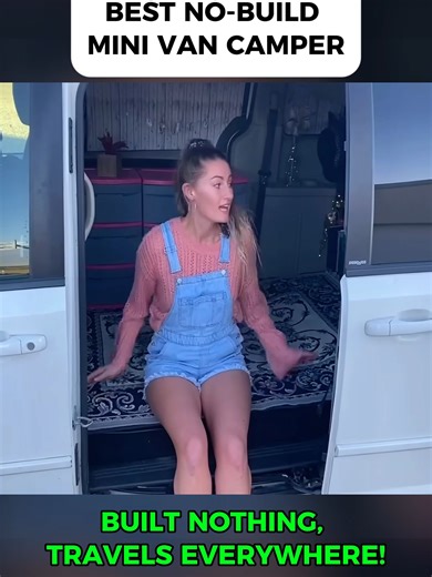 MINI VAN CAMPER TOUR | Solo Female Travel. (1/2) #nobuild #CarCamping #VanLife #foryoupage❤️❤️ #FYP #viral