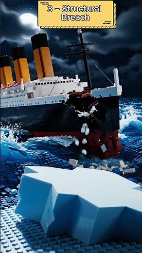 Titanic vs Iceberg in LEGO 3D – 4 Levels of Damage! #titanic #lego