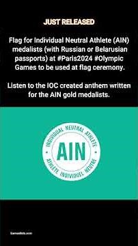 Anthem and flag for Individual Neutral Athletes at #Paris2024 #Olympics