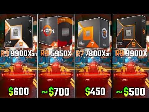 RYZEN 9 9900X3D vs RYZEN 5950X vs RYZEN 7 7800X3D vs RYZEN 9900X | Test in 6 Games