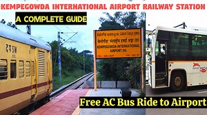 29K views · 110 reactions | Kempegowda International Airport Railway Station: A Complete Guide | Free AC Bus Ride to Airport!✈️ #BangaloreAirportTrain #KIAHalt #BangaloreTransport #BangaloreAirport #TrainToAirport #FreeAirportBus #KempegowdaAirport #IndianRailways #BudgetTravel #BangaloreTravel | South Tube | Facebook