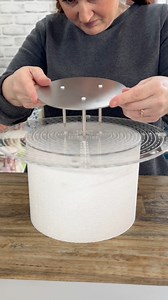 Secure your cakes & dummy cakes for effortless decorating the difference is AMAZING The Prop Options Cake Compass is an amazing kit to see how versatile it is pop onto the Prop Options website for more details and tutorials #weddingcake #birthdaycakes #occassioncakes #dummycake #cakedecorating | Jinny's Cakes Bakes & Decorates