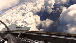 Amazing F-14 Tomcat pilot POV taking off in a storm and soaring thru the clouds into the clear! Unfortunate ending though #f14 #f14tomcat #msfs2020 #flightsimulator | Full Burner Sims