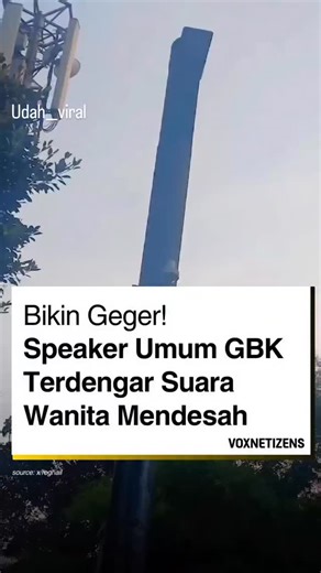 @udah__viral on Instagram: "Suara mendesah wanita sempat terdengar melalui pengeras suara di area publik Gelora Bung Karno pada Minggu pagi, 13 Juli 2025, tepat saat pengunjung sedang berolahraga dan bersantai. Suara tersebut berasal dari playlist bebas hak cipta yang diputar tanpa pengecekan menyeluruh, dan tiba‑tiba berganti jadi konten tidak pantas setelah urutan lagu selesai. Pusat Pengelola Komplek GBK segera meminta maaf, memberikan teguran keras kepada petugas yang lalai, dan memperketat 