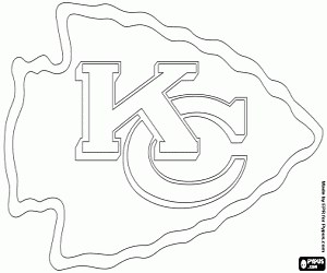 Logo of Kansas City Chiefs coloring page printable game