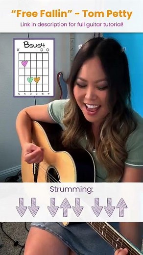 Free Fallin' - Tom Petty EASY Guitar Tutorial #shorts