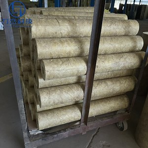 [Hot Item] Rockwool 80-120kg/M3 22-610mm 30-100mm Basalt Rock Mineral Wool Tube Fireproof Pipe Insulation Price