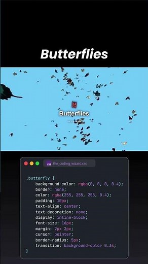 CSS Butterfly Animation ✨ Flying Effect #shorts #CSS #Animation