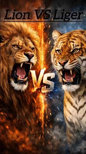 Liger vs Lion 😱 | Science की ताकत या Nature का राजा?#lion #liger #shorts
