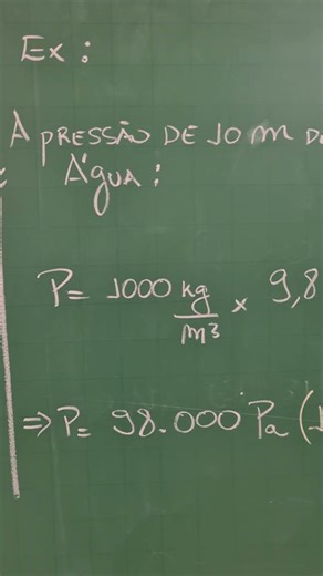 Pressão hidrostática em 1 minuto (com exemplo) #engineering #física #maths