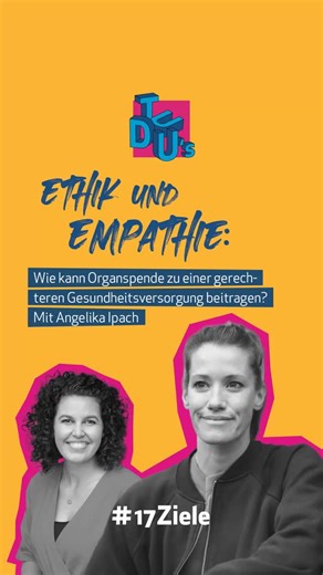 17 Ziele on Instagram: "Organspende – eine persönliche Entscheidung, die Leben rettet und Gesundheit gerechter macht. ❤️⁠ In der neuen TU DU’s-Folge spricht Angelika Ipach, Gründerin von Junge Helden e.V., über Verantwortung, Empathie und wie jede Entscheidung für eine Organspende dazu beiträgt, die Gesundheitsversorgung fairer zu gestalten. 🎙️⁠ ⁠ Ein Gespräch über Selbstbestimmung, gegenseitige Verantwortung und die Kraft, durch kleine Handlungen große Veränderungen zu bewirken. Hör dir die ne