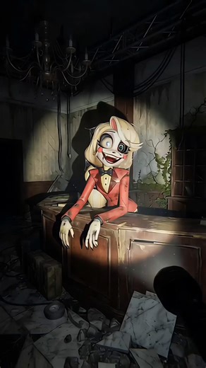 Abandoned Hazbin Hotel Set… The Radio Was Still Playing 📻 #shorts #hazbinhotel #alastor