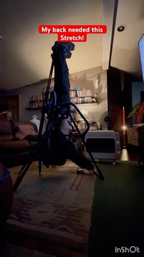 Quick stretch on my inversion table! #stretching #inversion #shorts