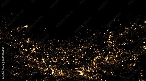 cross strings particles loop Transparent Video. Golden lines, glittering strings animation on Transparent background Seamless loop