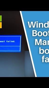 Windows Boot Manager boot failed - Problem Lösung via BIOS