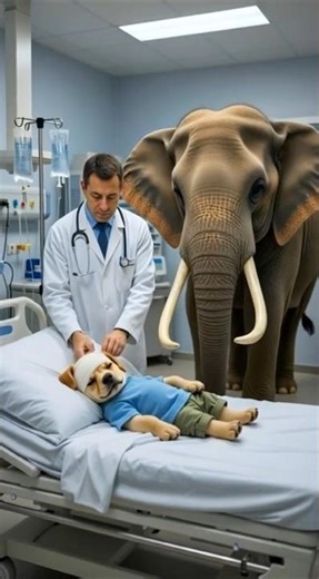 Small puppy and elephant friendship 🐕🐘 😭 #shorts #emotionalstory #viralshorts #viralvideo