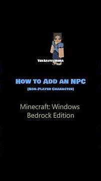 How to make an NPC in Minecraft: Windows Bedrock Edition