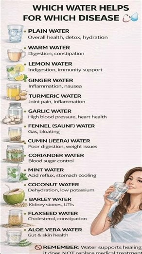 Which Water Helps for Which Disease 💧