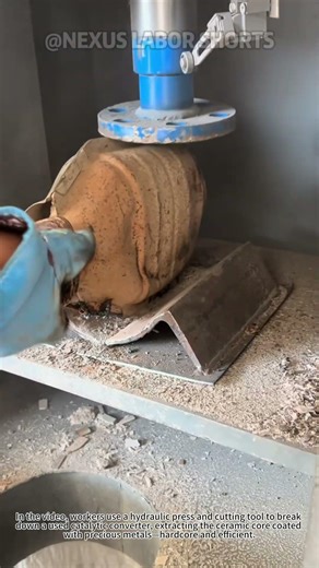 Safe & efficient catalytic converter recycling for precious metals! #AutoRecycling