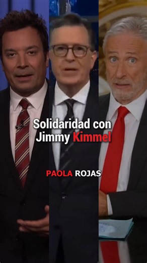 🎤 Jon Stewart, Stephen Colbert y Jimmy Fallon abrieron sus programas hablando de la suspensión de Jimmy Kimmel en ABC: sátira, seriedad y humor con guiños a Trump. #JimmyKimmel #LateNight #JonStewart #StephenColbert #JimmyFallon | Paola Rojas