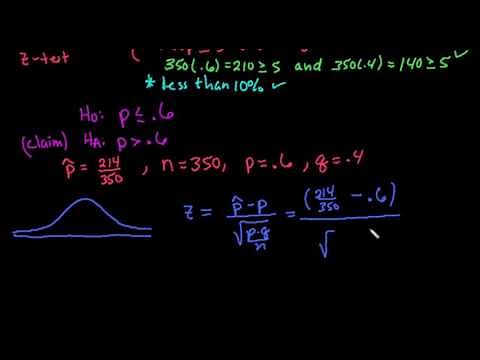 1-Proportion Z-Test Using P-value TI-84