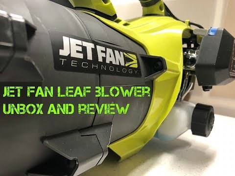 Ryobi Gas Jet Fan Leaf Blower Unboxing and use