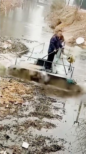 unique assembled boat for river cleaning #shorts