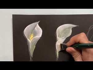 How to draw & paint Calla Lily for beginners, Acrylic painting