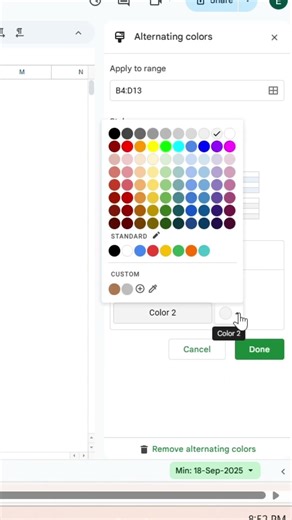 Here’s a quick hack to add alternating colors in seconds!