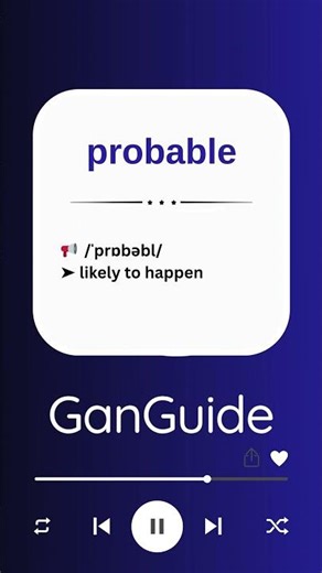B2 English Word: PROBABLE | Meaning & Pronunciation