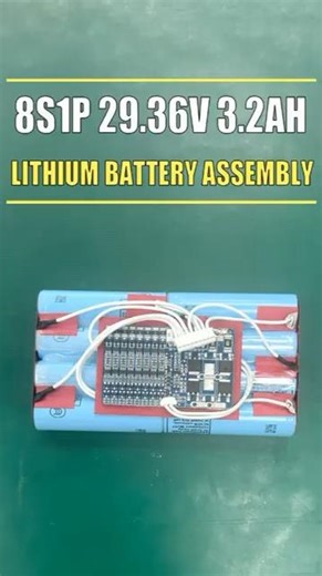 Assembly Process of an 8S1P 29.36V 3.2Ah AGV Battery Pack#smartbms #agv #lithiumbattery #battery