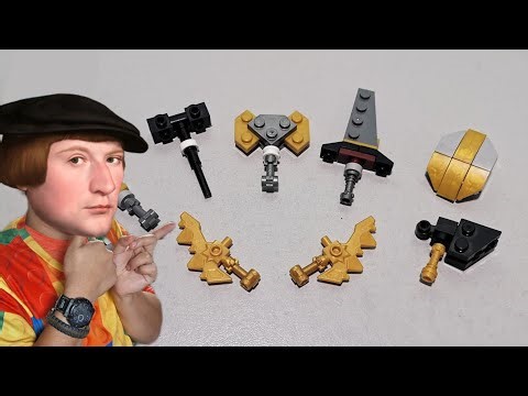 Showing How To Build Easy LEGO Minifigures Weapons pt10, These Are Sharp