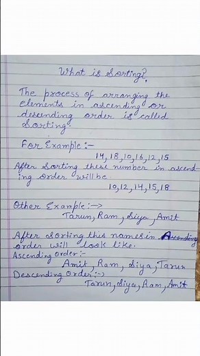 What is Sorting?? //Definition and Example of Sorting.