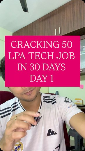 CRACKING 50 LPA IN 30 DAYS | DAY 1 | 45 MIN | WOKE UP AT 7 AM #theboringfounder #tech #job #ai #coding #python #fullstack #frontend #backend | Theboringfounder