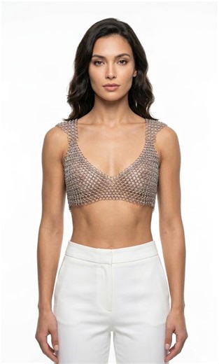 Soft Aluminium Chainmail Bra Top, Medieval Armor Easter Festival Bralette - Etsy